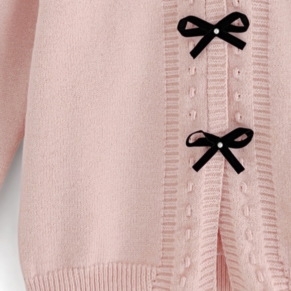 NWT GRL Ribbon Knit Top - Pink Jirai Kei Liz Lisa Ank Rouge Japanese Gyaru - Picture 4 of 5